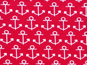 Jersey Anker - wei� auf kirschrot