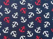 RESTST�CK 67 CM Jersey Anker, rot weiss auf dunkelblau