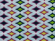 Jersey Diamanten/Rauten, hellblau/bunt