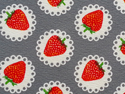RESTST�CK 37 cm Jersey Erdbeeren, grau
