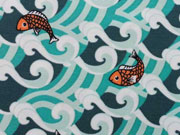 Jersey Fische Wellen Asialook, mint