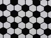 Jersey Fu�ballmuster - schwarz/wei�