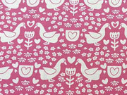 RESTST�CK 25 cm Jersey Goose Shadow G�nse - rosa auf pink