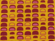 Jersey Geometric Halbkreise- beere auf orangegelb