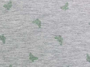 RESTST�CK 40 CM Jersey Metallic Print Glitzer Schmetterlinge mint