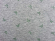 RESTST�CK 40 CM Jersey Metallic Print Glitzer Schmetterlinge mint