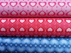 Jersey Herzen hellblau auf jeansblau