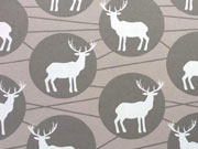 RESTST�CK 55 cm Jersey Hirsch im Kreis, taupe