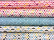 Jersey Rauten und Bl�mchen, mint