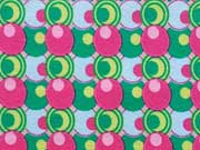 Jersey Kreise & Kringel, pink/leuchtend gr�n