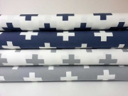 Jersey Kreuz , mittelblau auf wei�