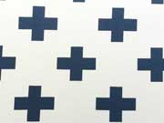 Jersey Kreuz , mittelblau auf wei�