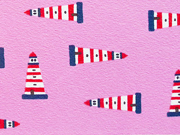 RESTST�CK 65 cm Jersey Leuchtturm - rosa