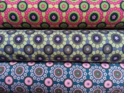 Jersey R�dchen & Blumen, pink hellgr�n