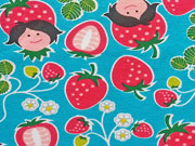 RESTST�CK 25 cm Jersey Erdbeer M�dchen Hamburger Liebe, t�rkis