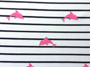 RESTST�CK 42 CM Jersey Streifen & Delfine, navy/weiss