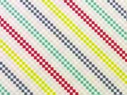 Jersey Rauten/diagonal Streifen - rosa/bunt