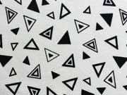 Jersey graphische Dreiecke, schwarz auf weiss