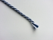 gestreiftes Kordelband - navy/wei�