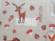 Leinenlook Waldtiere, natur