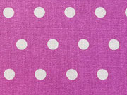 beschichtete Baumwolle Punkte 6mm, wei� erika