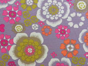 Lillestoff Biomalve Blumen, bunt auf grau