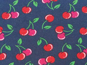 RESTST�CK 35 cm Jersey Kirschen Cherries Megan Blue , rot dunkelblau