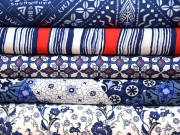 RESTST�CK 53 cm Milliblus Summer Cruising, Viskose Patchworklook, blau