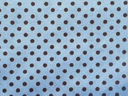 Punkte 2mm, braun auf hellblau