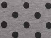 Jersey Punkte 0,8 cm - kohlegrau auf mittelgrau