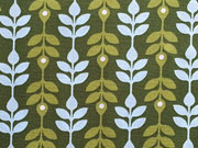 Baumwolle Ranken - hellblau/hellgr�n auf gr�n