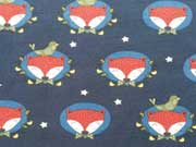 RESTST�CK 44 cm French Terry Sweat F�chse, dunkelblau