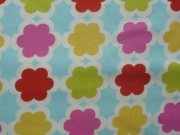 Baumwolle USA Designerstoff - Retroblumen