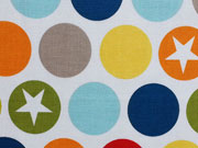 Riley Blake Military Max - bunte Punkte auf wei�