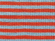 Ringelb�ndchen, Feinripp - orange/hellblau