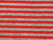 Ringelb�ndchen, Feinripp - rot/grau melange