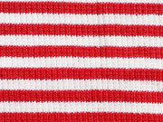 Ringelb�ndchen, Feinripp - rot/weiss