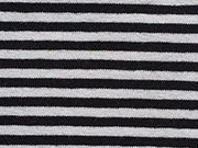 Ringeljersey Streifen 3 mm schwarz/wei� (garngef�rbt)