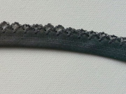 Schr�gband H�kelkante, 14 mm, dunkelgrau