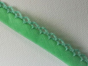 Schr�gband H�kelkante, 14 mm, mintgr�n