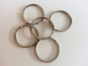 5 Schl�sselringe 26mm, silber (Metall)