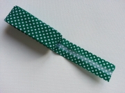 Gepunktetes Schr�gband als 2m-St�ck, dunkelgr�n-wei�