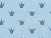 RESTST�CK 44 cm Jersey blaugraue Kronen Stenzo, hellblau