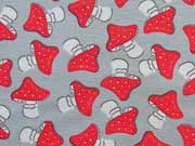 Jersey Stenzo Pilze, rot auf grau