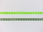 Farbenmix Sternchenband 7mm, helles neongr�n/grau