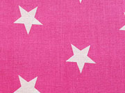 Baumwollstoff gro�e wei�e Sterne Big Star, pink