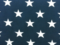 Vincente weisse Sterne 4,5 cm auf dunkelblau