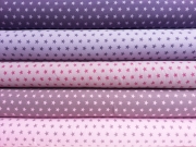 RESTST�CK 44 cm Jersey Sterne 1 cm, lila auf flieder