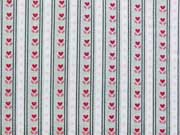 BW Little One Streifen & Tulpen, grau / rot