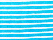 Ringelb�ndchen, Feinripp - t�rkis/weiss